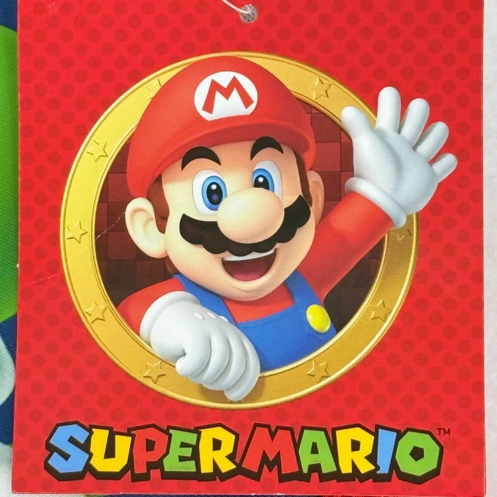 Super Mario Kids Backpack 17 in W/Padded Laptop Adjustable Sleeve Reflective NWT